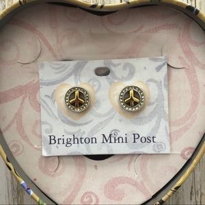 Brighton Mini Post Peace Sign Earrings